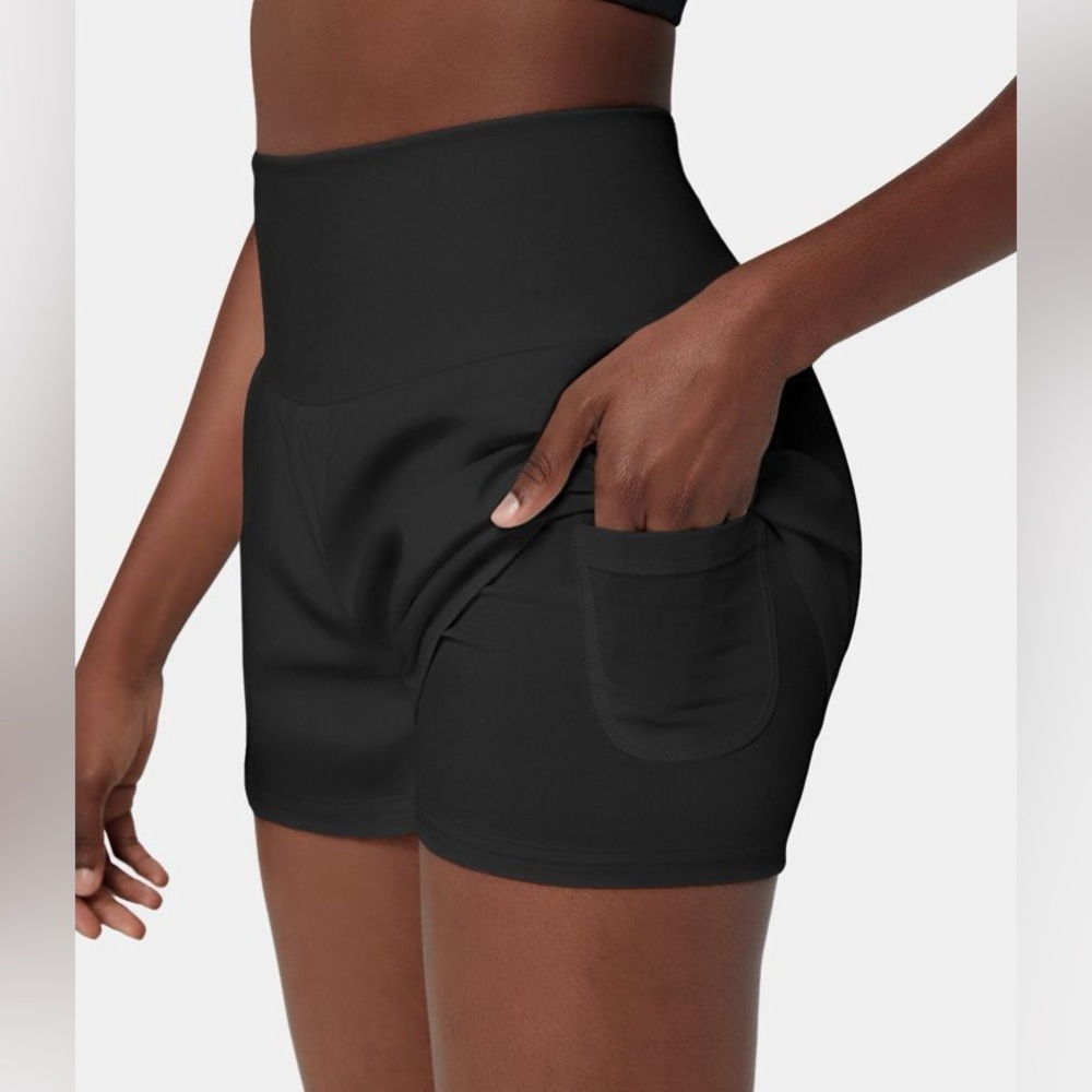 Halara Black High-Waist Women's Active Shorts - Picture 3 of 13